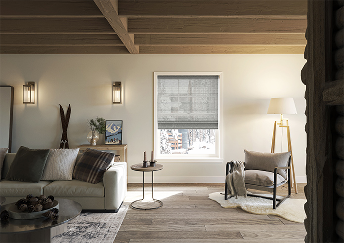 Sahara Voile, Metallic Grey - Roman Blind - Image 8